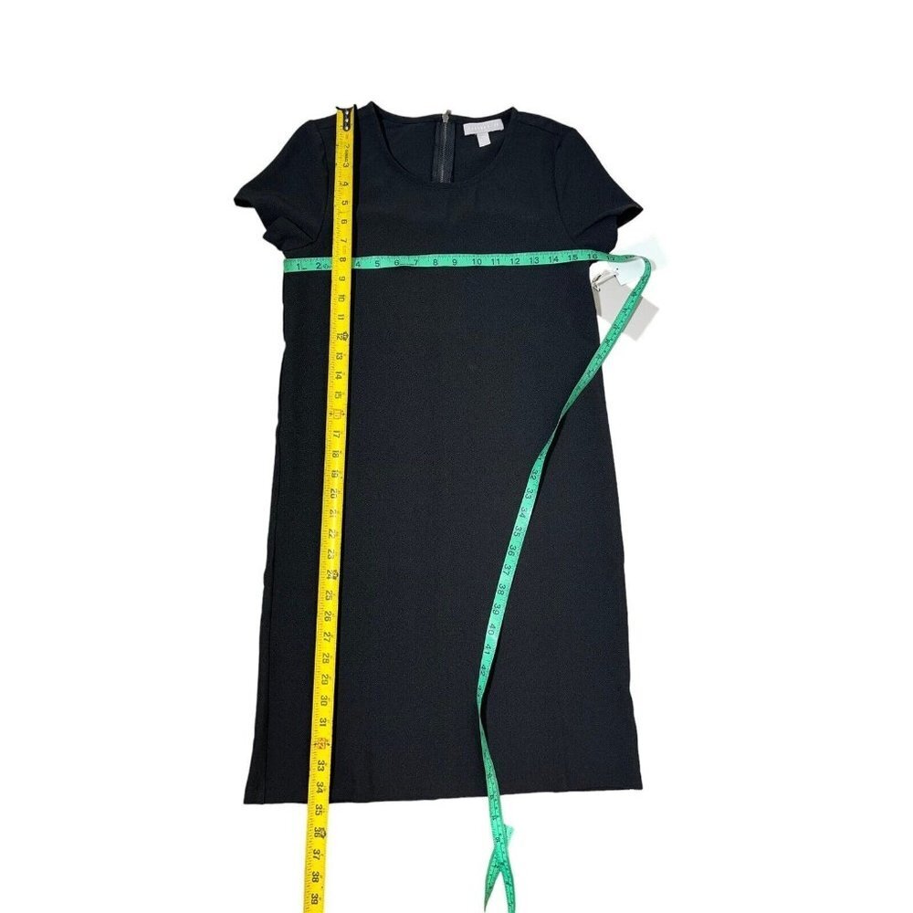 Chelsea28 Womens dress black crepe shift Size XXS Exposed back-zip closure NWT - Picture 5 of 7